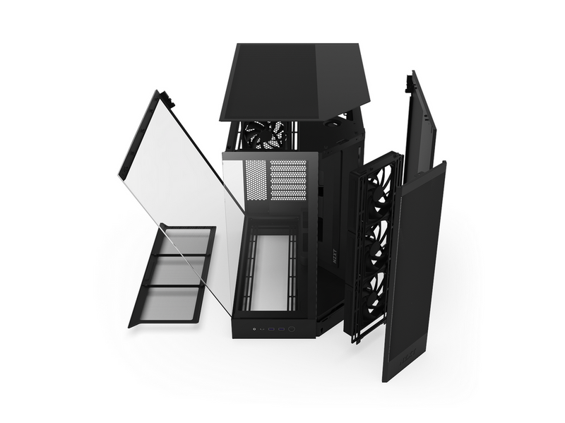 NZXT H9 Flow (2025) - All Black - Gehäuse - Miditower - Schwarz