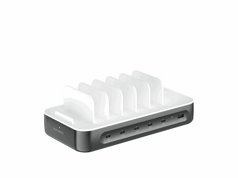 4smarts Charging station Team 100W 1x USB-A port 5x USB-C ports includes 6