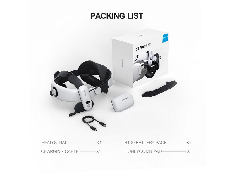 BoboVR S3 Pro Super Strap (mit Akku) - Quest 3 & 3S