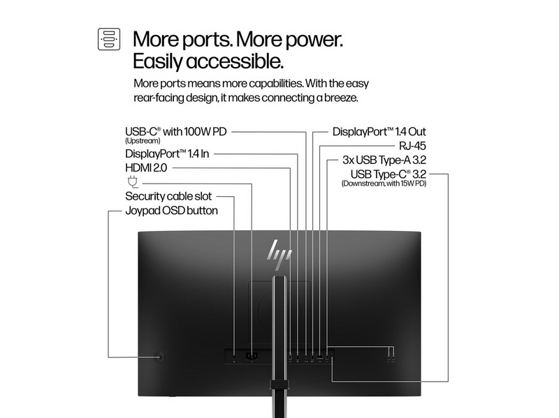 27" HP 527pu Series 5 Pro - 2560x1440 (QHD) - 100Hz - IPS - 100W USB-C