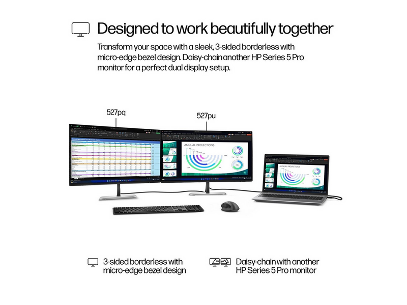 27" HP 527pu Series 5 Pro - 2560x1440 (QHD) - 100Hz - IPS - 100W USB-C