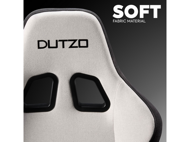 DUTZO E-SPORTS Gaming Stuhl - Hellgrau - Stoff - Bis zu 120 kg