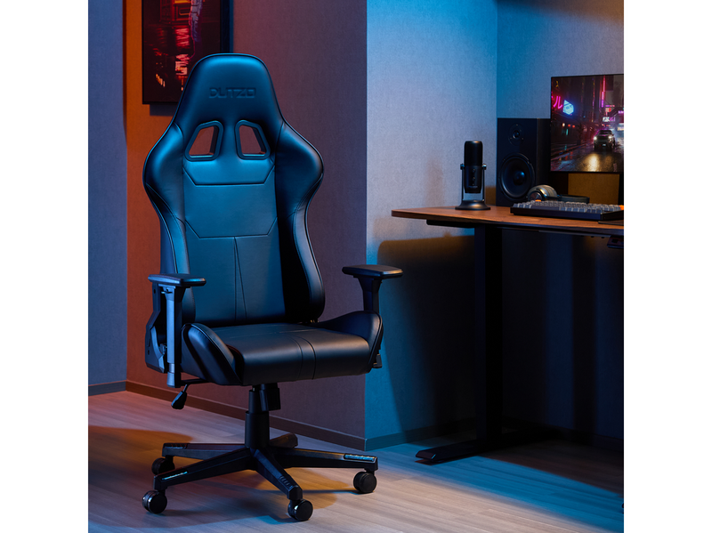 DUTZO E-SPORTS Gaming Stuhl - Schwarz - PU-Leder - Bis zu 120 kg