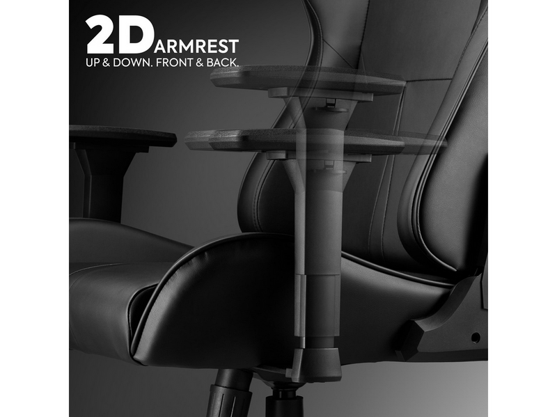 DUTZO E-SPORTS Gaming Stuhl - Schwarz - PU-Leder - Bis zu 120 kg