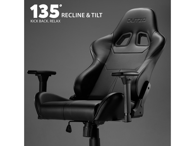 DUTZO E-SPORTS Gaming Stuhl - Schwarz - PU-Leder - Bis zu 120 kg