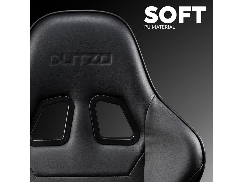 DUTZO E-SPORTS Gaming Stuhl - Schwarz - PU-Leder - Bis zu 120 kg