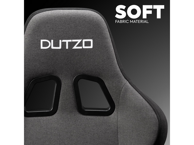 DUTZO E-SPORTS Gaming Stuhl - Dunkelgrau - Stoff - Bis zu 120 kg