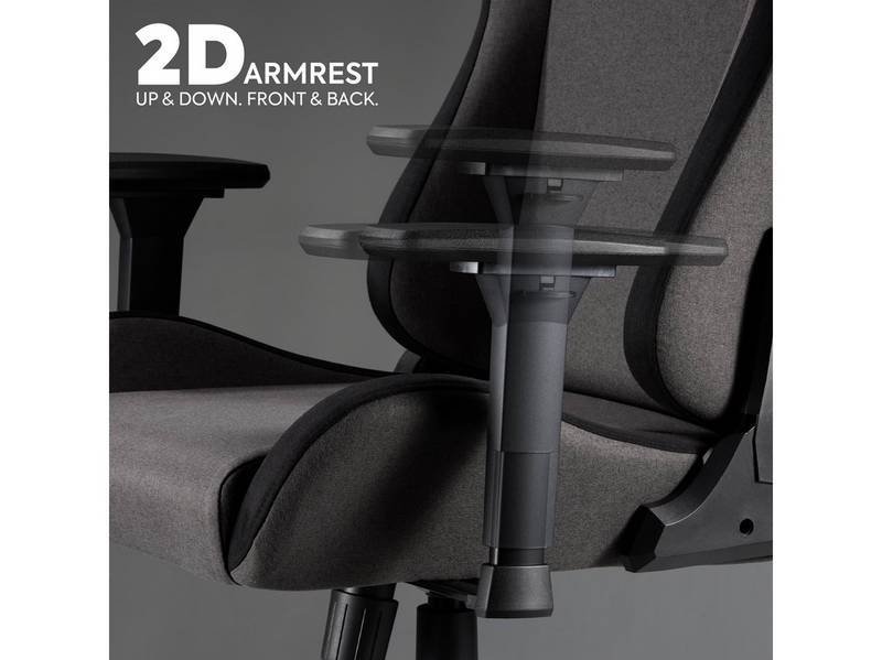 DUTZO E-SPORTS Gaming Stuhl - Dunkelgrau - Stoff - Bis zu 120 kg