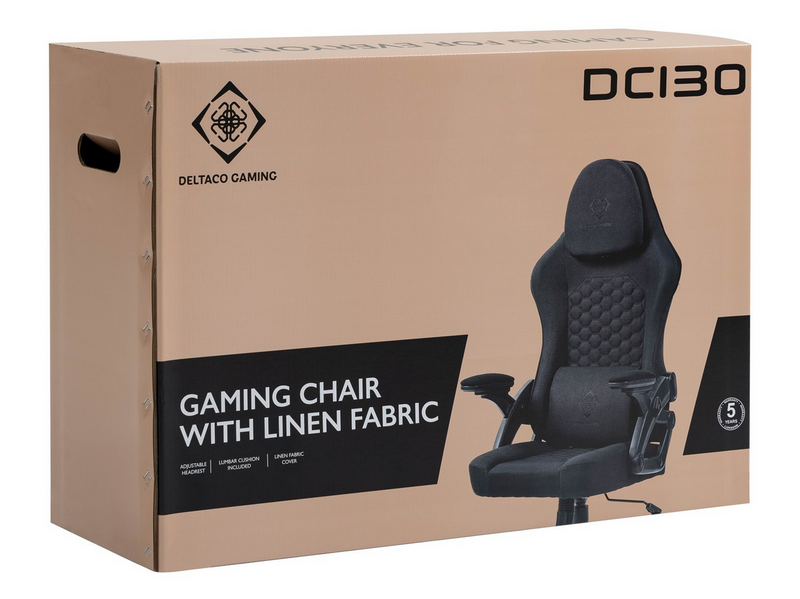 Deltaco DC130 Gaming Gaming Stuhl - Schwarz - Stoff