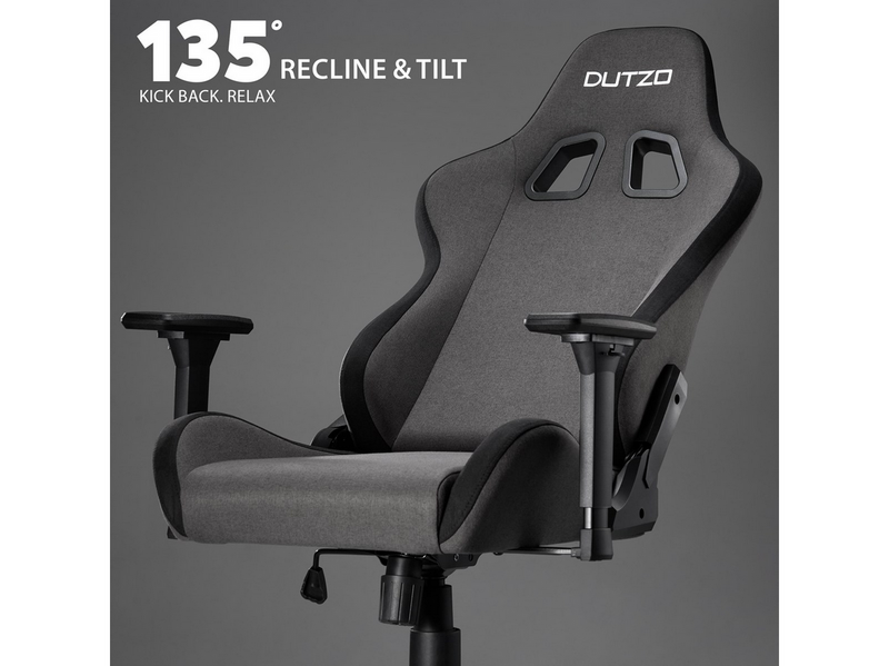 DUTZO E-SPORTS Gaming Stuhl - Dunkelgrau - Stoff - Bis zu 120 kg