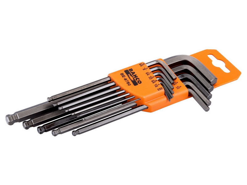 BAHCO Allen key set 12 pieces 0.05''-5/16''