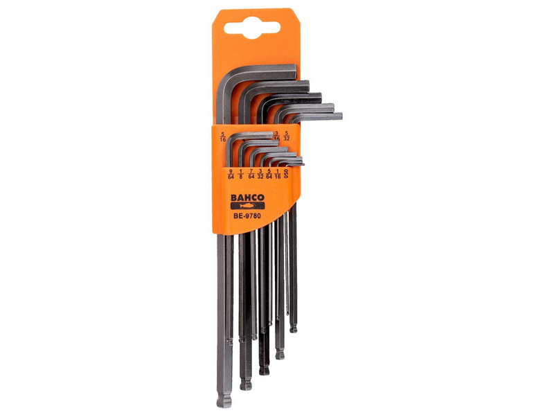 BAHCO Allen key set 12 pieces 0.05''-5/16''