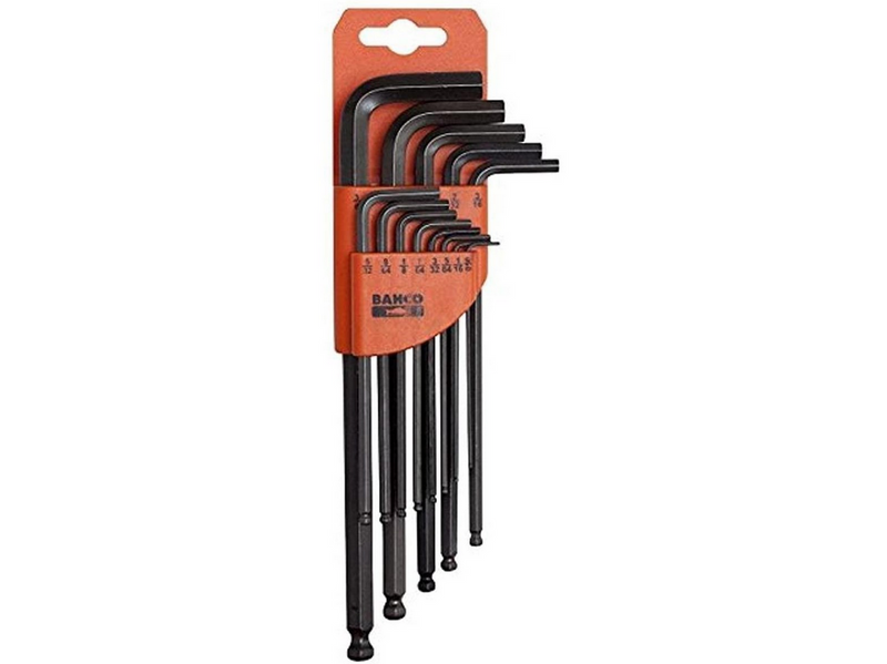 BAHCO Allen key set 12 pieces 0.05''-5/16''