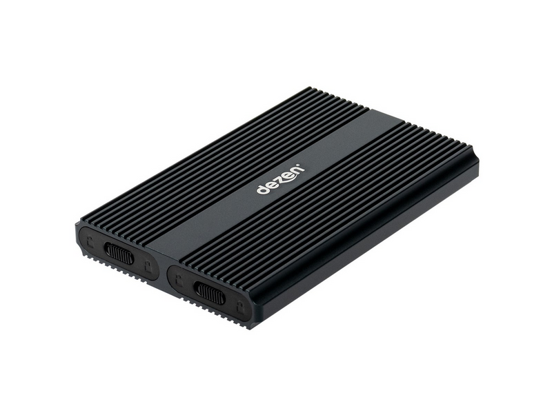 dezen M.2 Premium NVMe Dual Enclosure USB 3.2 Gen 2 - Schwarz