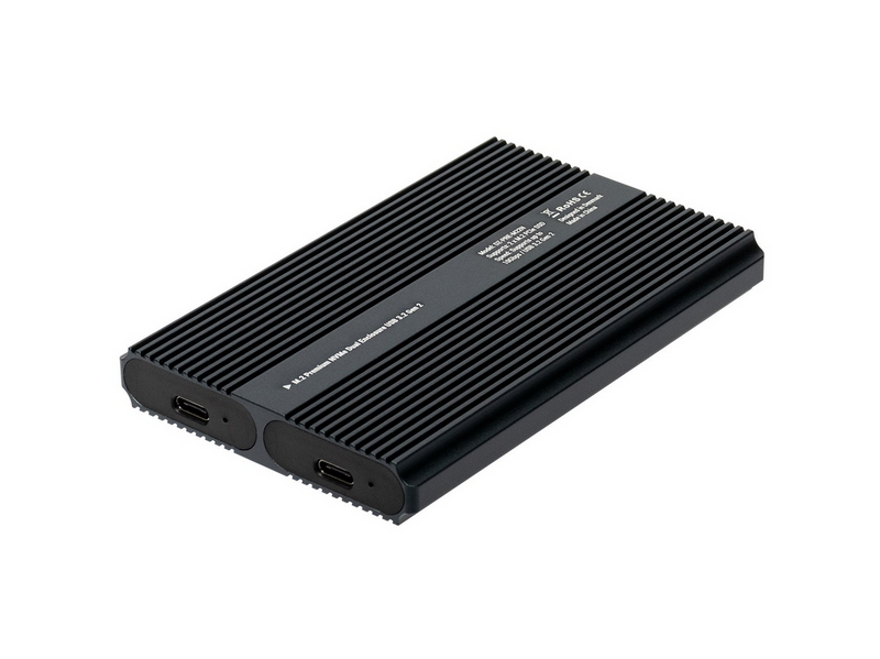 dezen M.2 Premium NVMe Dual Enclosure USB 3.2 Gen 2 - Schwarz