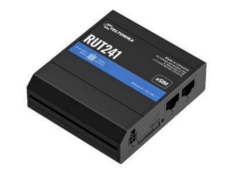 Teltonika RUT241 eSIM - wireless router - WWAN - Wi-Fi - 2G 3G 4G - DIN rail