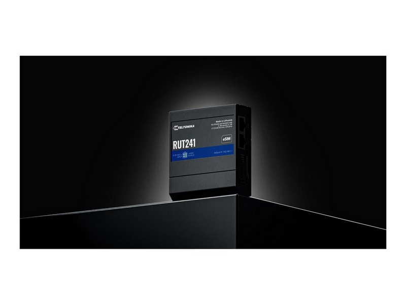 Teltonika RUT241 eSIM - wireless router - WWAN - Wi-Fi - 2G 3G 4G - DIN rail