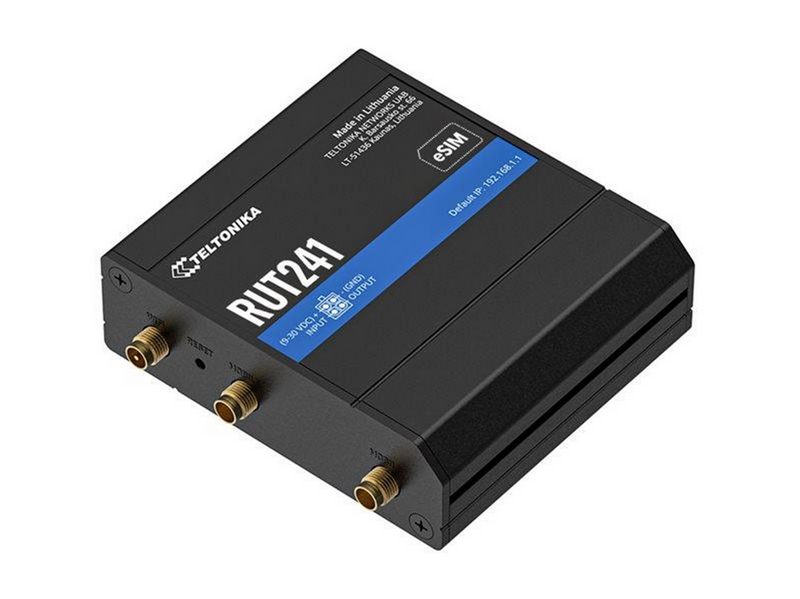 Teltonika RUT241 eSIM - wireless router - WWAN - Wi-Fi - 2G 3G 4G - DIN rail
