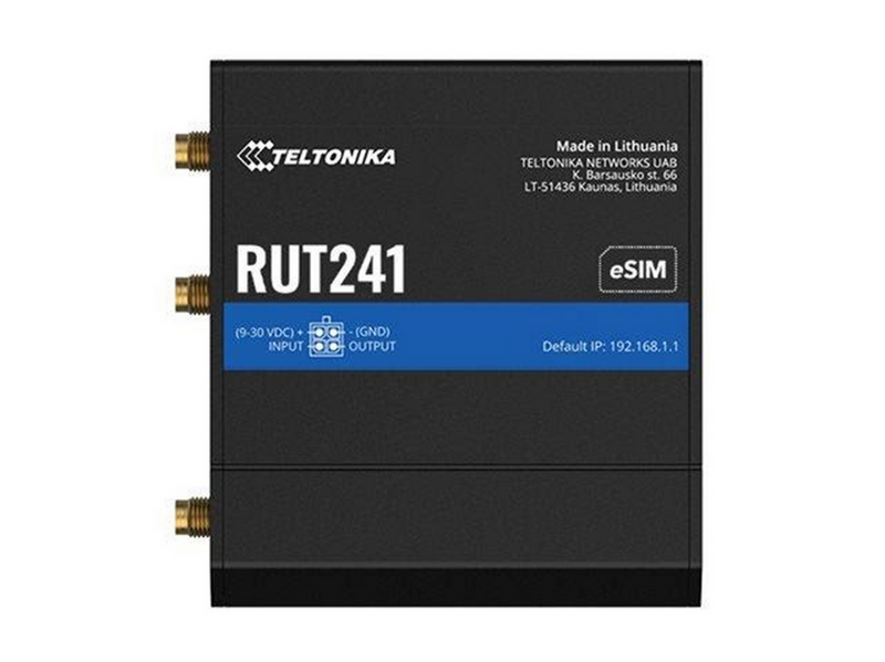 Teltonika RUT241 eSIM - wireless router - WWAN - Wi-Fi - 2G 3G 4G - DIN rail