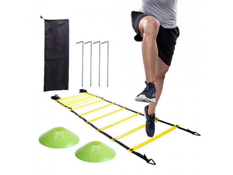 Pro Fußball Agility Trainingsset: Hütchen - Fallschirm - Koordinationsleiter
