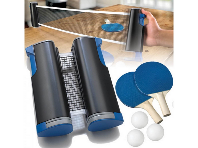 Pro Table tennis set - Flex net with 2 bats and balls