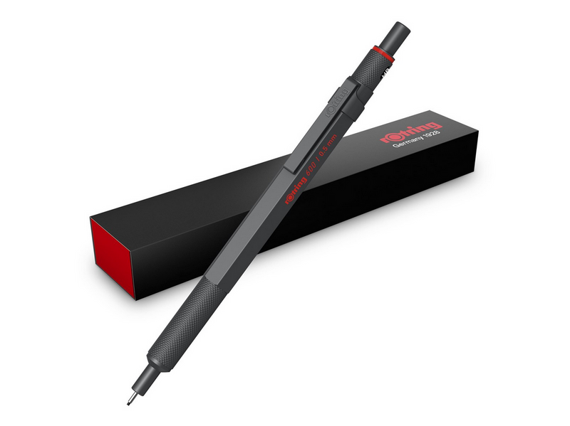 Rotring 600 Mechanical Pencil | HB Lead 0.5 mm | All-Metal Body Propelling