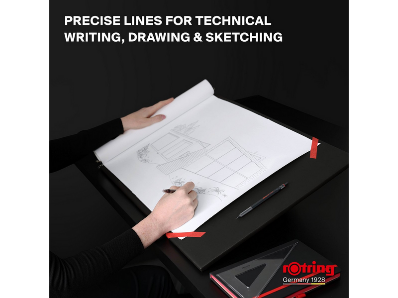 Rotring 600 Mechanical Pencil | HB Lead 0.5 mm | All-Metal Body Propelling
