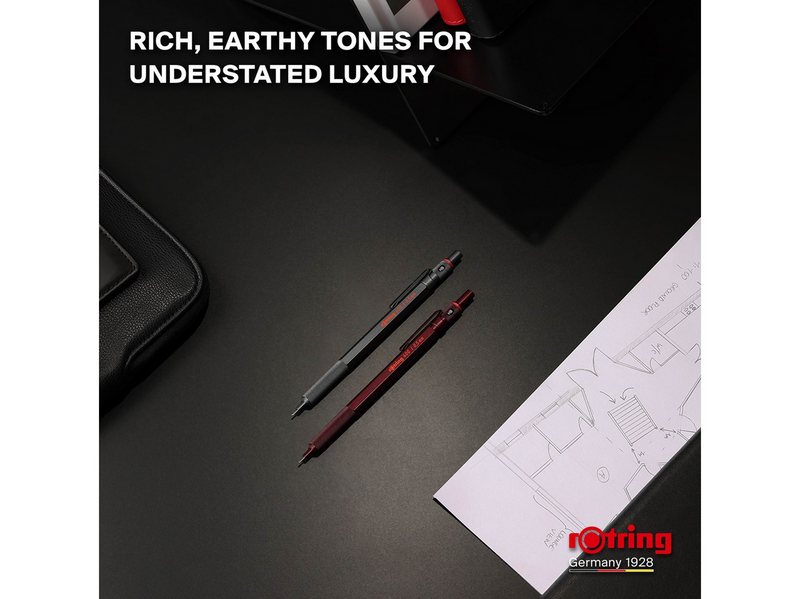 Rotring 600 Mechanical Pencil | HB Lead 0.5 mm | All-Metal Body Propelling