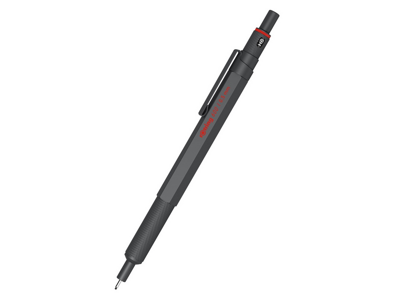 Rotring 600 Mechanical Pencil | HB Lead 0.5 mm | All-Metal Body Propelling