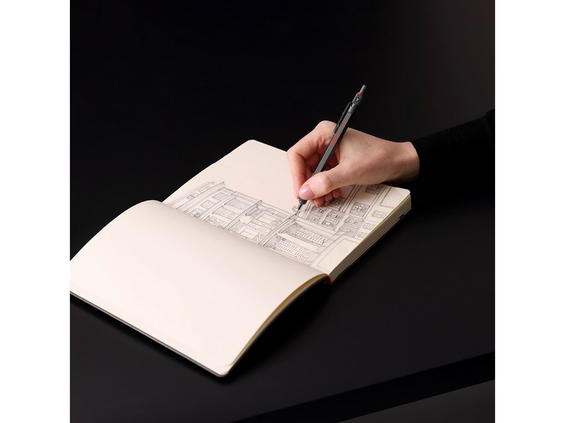 Rotring 600 Mechanical Pencil | HB Lead 0.5 mm | All-Metal Body Propelling