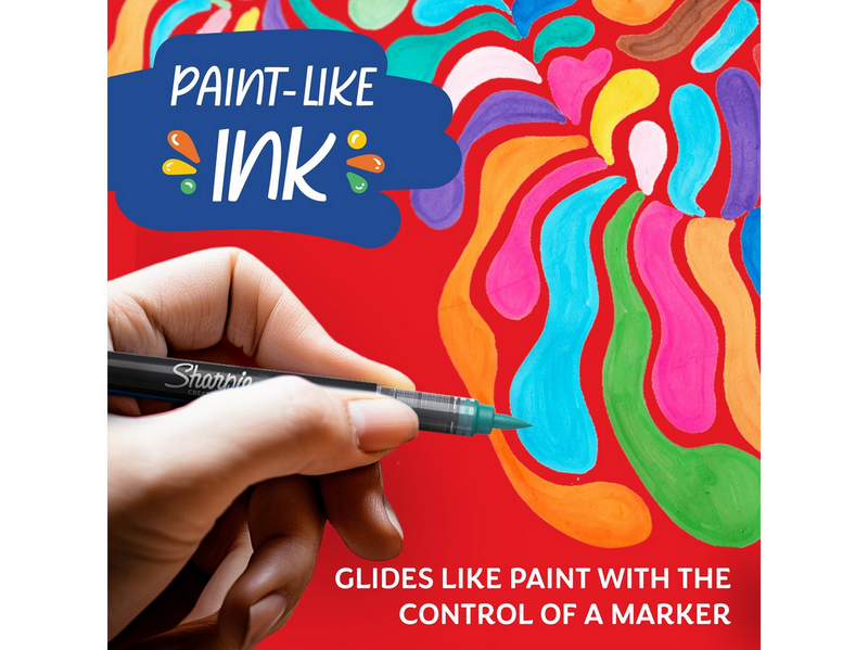 Sharpie Creative Marker Acrylic Paint Pens | Brush-Tip Water-Based Paint