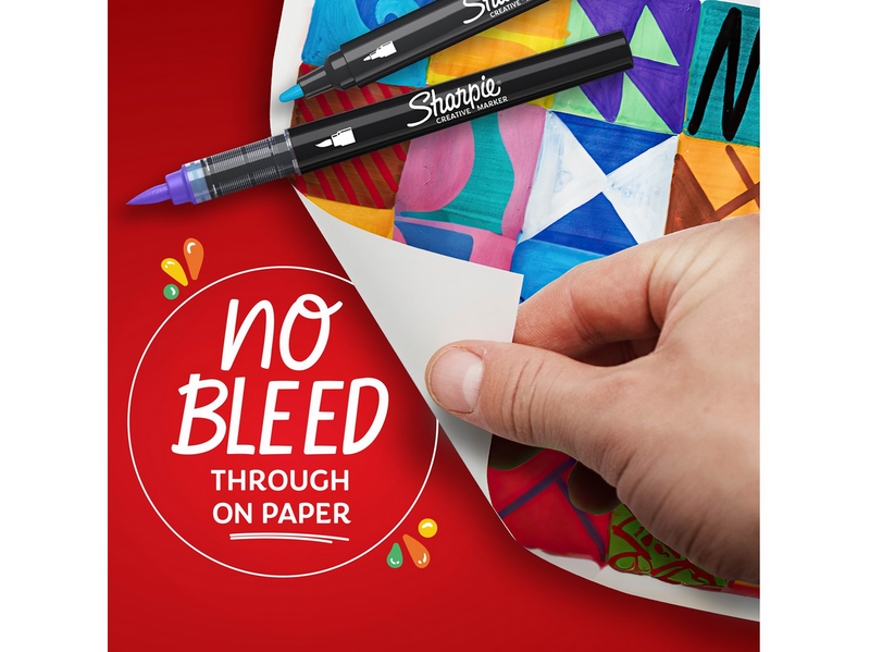 Sharpie Creative Marker Acrylic Paint Pens | Brush-Tip Water-Based Paint
