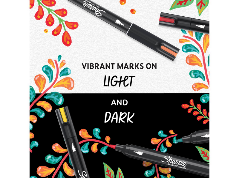 Sharpie Creative Marker Acrylic Paint Pens | Brush-Tip Water-Based Paint