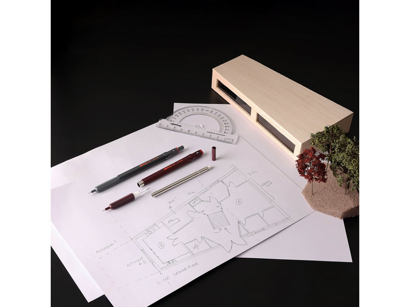 Rotring 600 Mechanical Pencil | HB Lead 0.5 mm | All-Metal Body Propelling