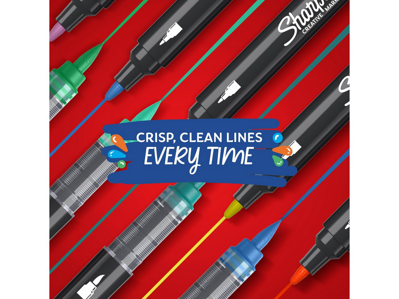 Sharpie Creative Marker Acrylic Paint Pens | Brush-Tip Water-Based Paint
