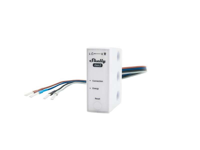 Shelly 3EM-63W Gen3 (wire model) - WiFi 3-phase energy meter, 63A