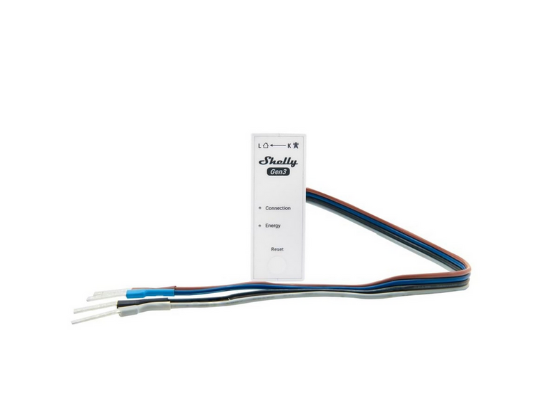 Shelly 3EM-63W Gen3 (wire model) - WiFi 3-phase energy meter, 63A