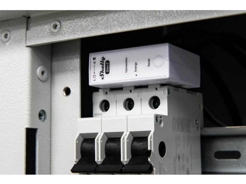 Shelly 3EM-63W Gen3 (wire model) - WiFi 3-phase energy meter, 63A