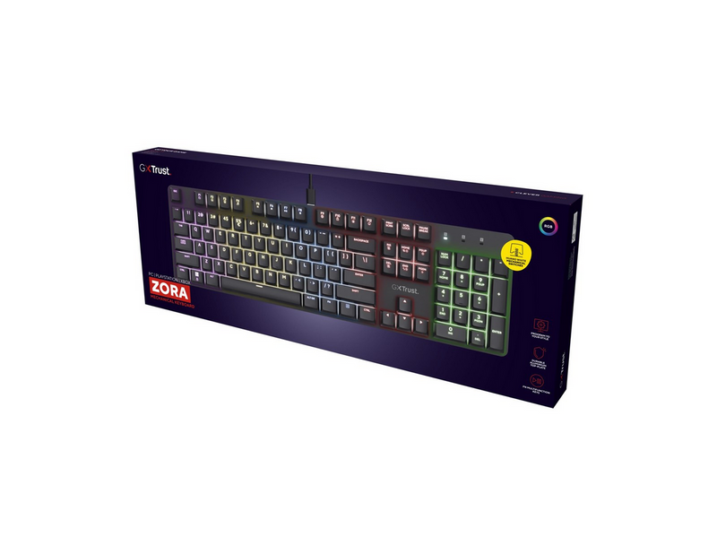 Trust GXT871 Zora Mechanical - Gaming Tastatur - Nordic ISO