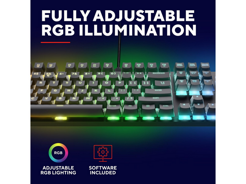 Trust GXT871 Zora Mechanical - Gaming Tastatur - Nordic ISO