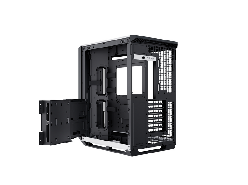 APNX V1 Black/White/Wood - Gehäuse - Miditower - Weiß