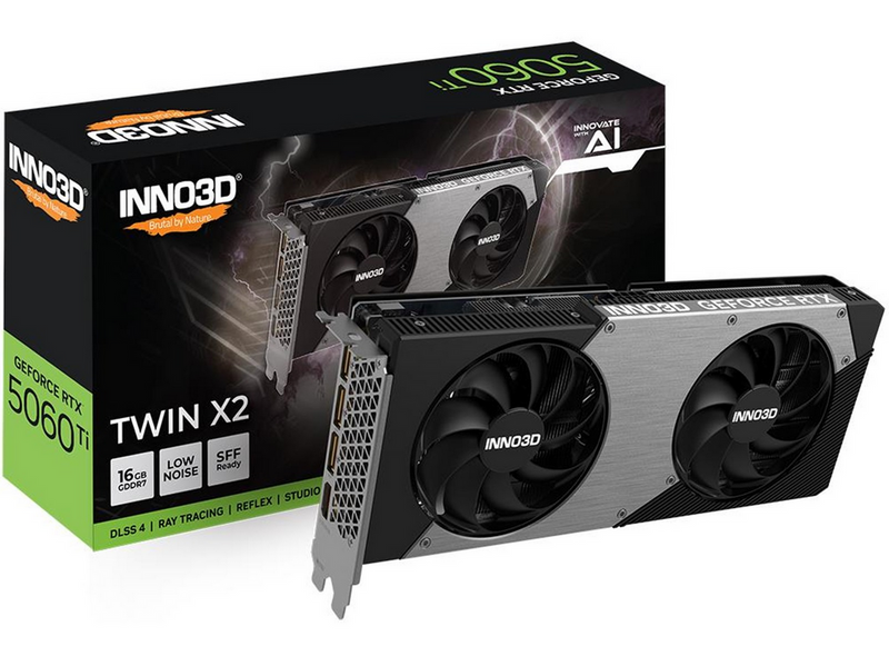 Inno3D GeForce RTX 5060 Ti Twin X2 - 16GB GDDR7 RAM - Grafikkarte