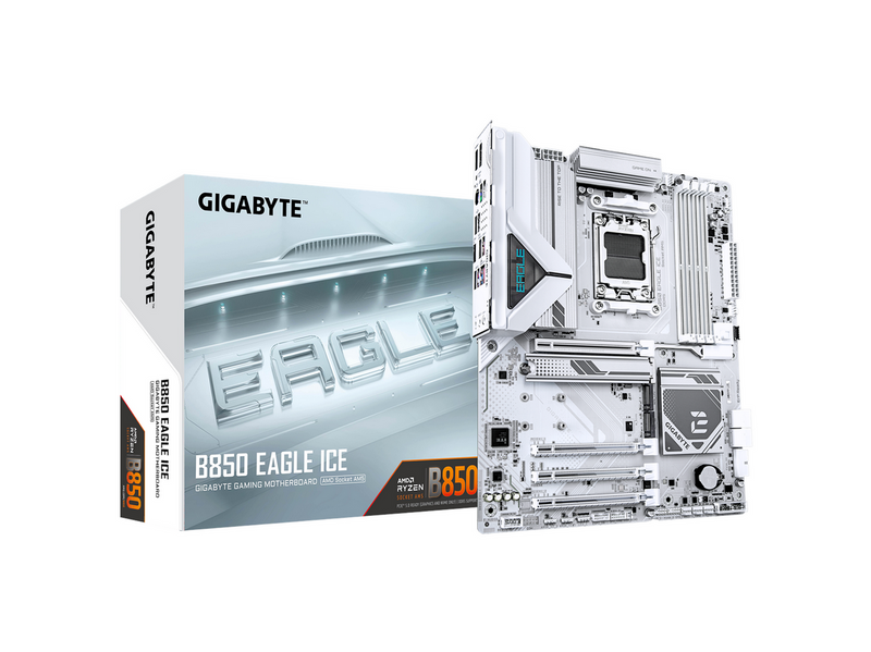GIGABYTE B850 EAGLE ICE Mainboard - AMD B850 - AMD AM5 - DDR5 RAM - ATX