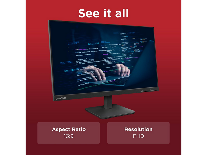 24" Lenovo L24-4e - 1920x1080 (FHD) - 100Hz - IPS