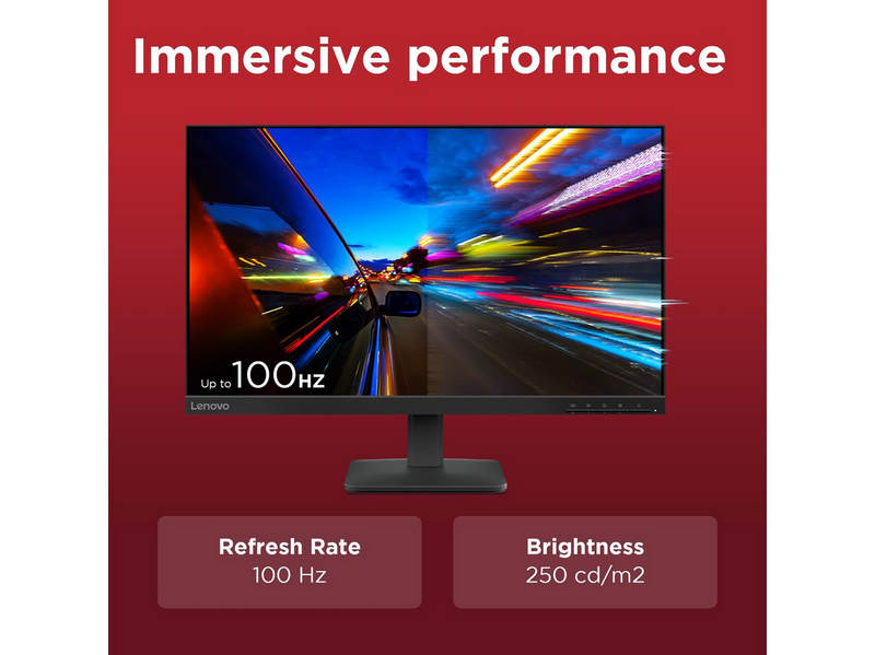 24" Lenovo L24-4e - 1920x1080 (FHD) - 100Hz - IPS