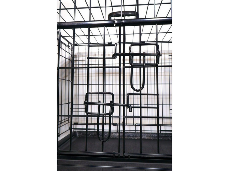 Active Canis - Premium Schiebetür-Käfig - Schwarz - 76 x 53 x 61 cm