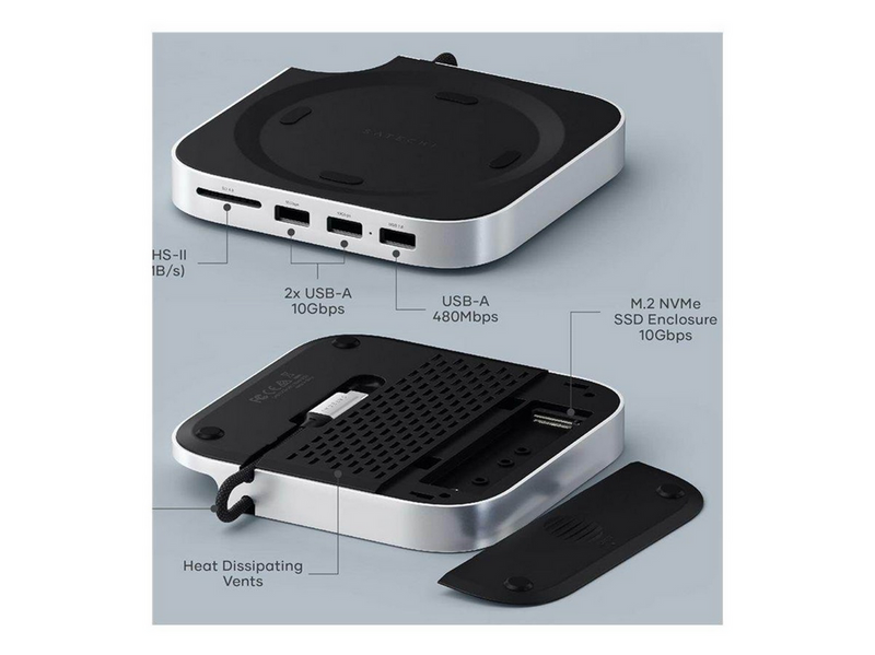 Satechi Mac Mini M4 Stand & Hub with SSD Enclosure