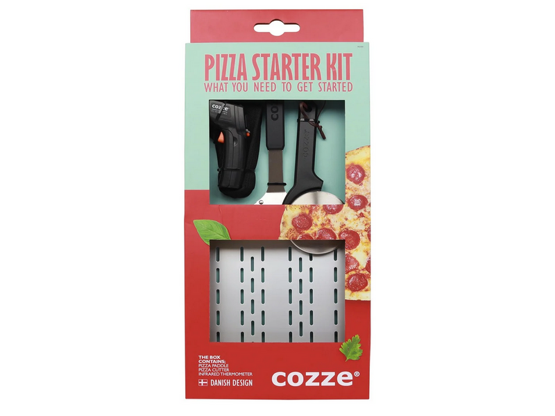 cozze Starter-Set 3-teilig: Spaten, Thermometer & Pizzaschn