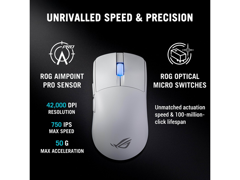 ASUS ROG Harpe II Ace - Gaming Maus (Weiß)