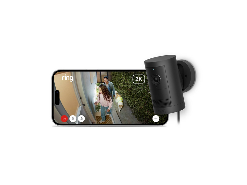 Ring Outdoor Cam Plus Plug-in Retinal 2K - Black